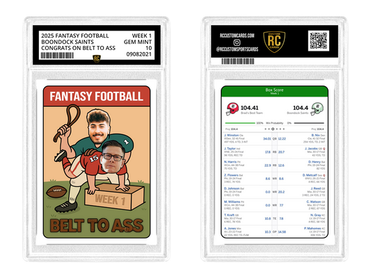 Fantasy Football "BTA" Graded Card