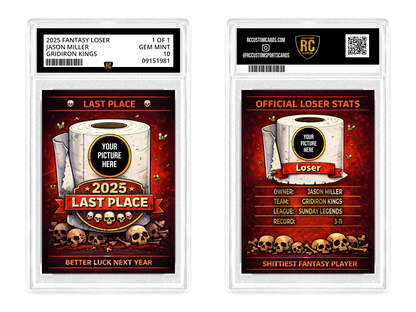 Fantasy Football "Last Place" Graded Card